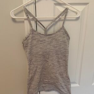 lululemon athletica Heathered Light Gray Strappy Camisole - SIZE 4!